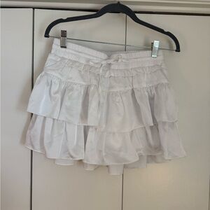 White Layered Mini Skirt